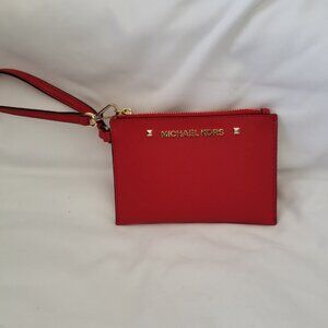 Michael Kors Red Wristlet Wallet